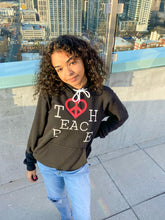 Load image into Gallery viewer, &quot;PEACE AND LOVE&quot; (BLACK HOODIE)
