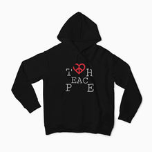 Load image into Gallery viewer, &quot;PEACE AND LOVE&quot; (BLACK HOODIE)
